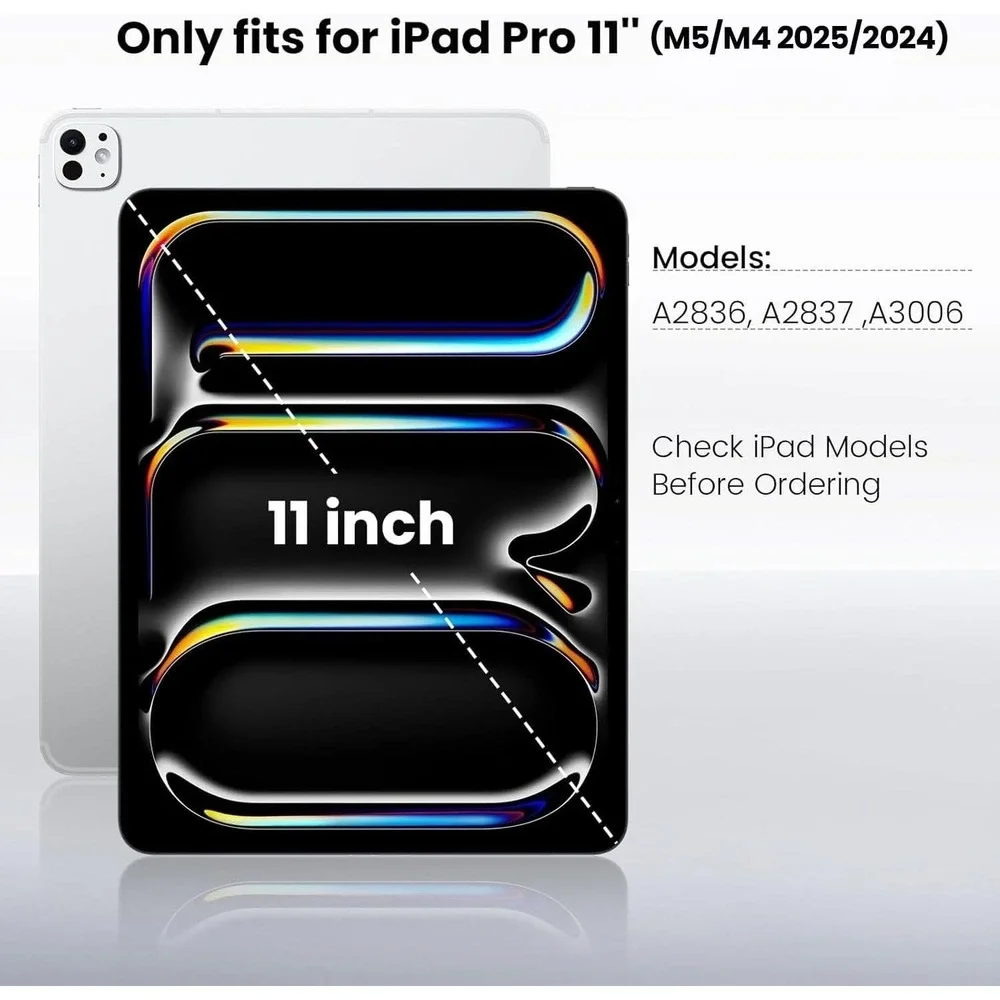 iPad Pro 11 iPad Air 5 4 Case with Keyboard Trackpad Backlit Nillkin Black‎